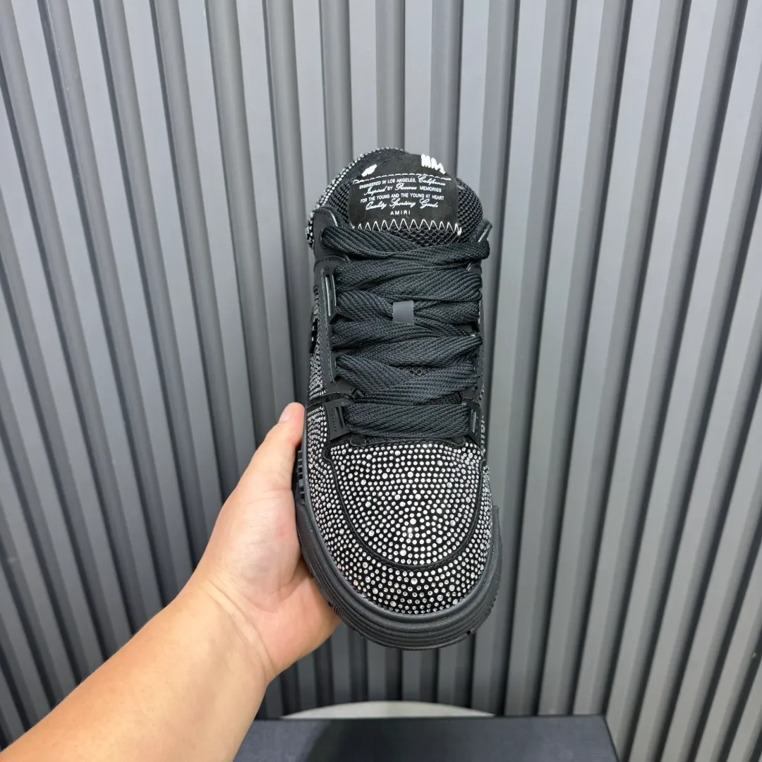 Men's shoes 💰760💰 AMIRI AMIRI fashion brand hot sale 🔥 Available all year round, couples 💑 Official website synchronization Imported fabrics 1⃣️ vs 1⃣️ replica, original factory special original sole, 35-45 (45. non-refundable)